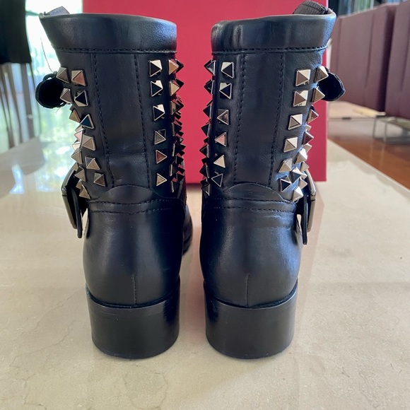 Valentino Rockstud Leather Ankle Boots - Picture 2 of 7